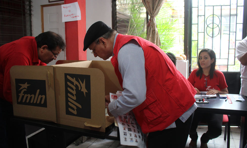 Continúan preparativos para elecciones internas del FMLN 