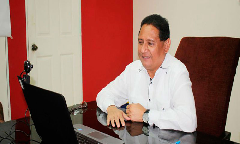 David Barahona, alcalde de Jiquilisco y candidato a la reelección.