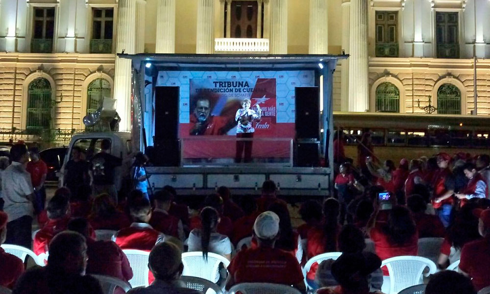  Ministra de Salud, Violeta Menjívar, durante Tribuna Legislativa en homenaje a Schafik Hándal.